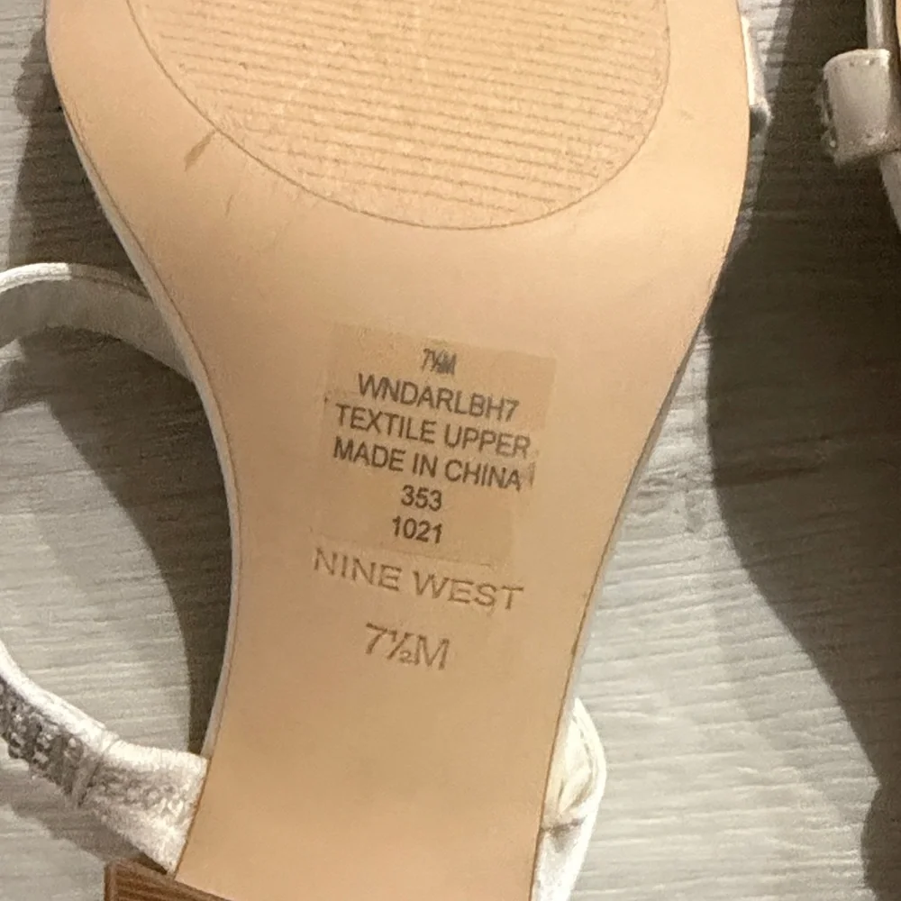 Nine West Cream and Silver Embellished Heels - Picture 7 of 7